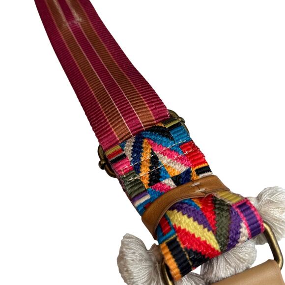 Carla Valencia Embroidered Bag Strap Multicolor Aztec Evil Eye Beaded Adjustable - Picture 11 of 16